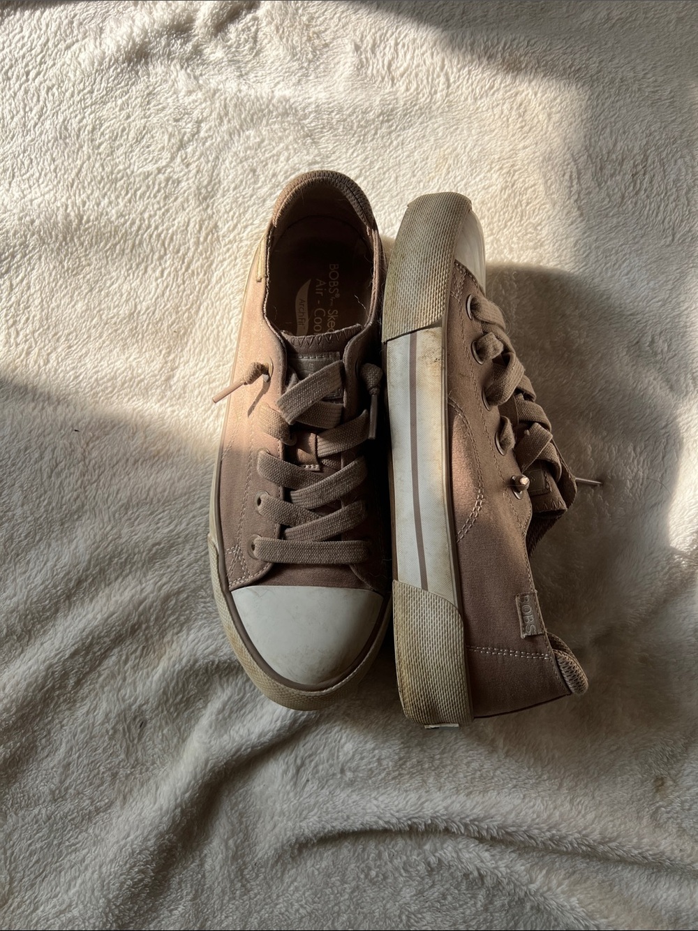 BOBS from Skechers Brown Canvas Sneakers